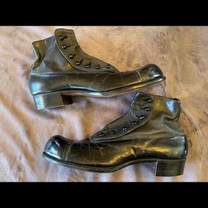 Rare Men’s Antique Victorian Button Shoes. 1890’s Peters St.Louis -unworn
